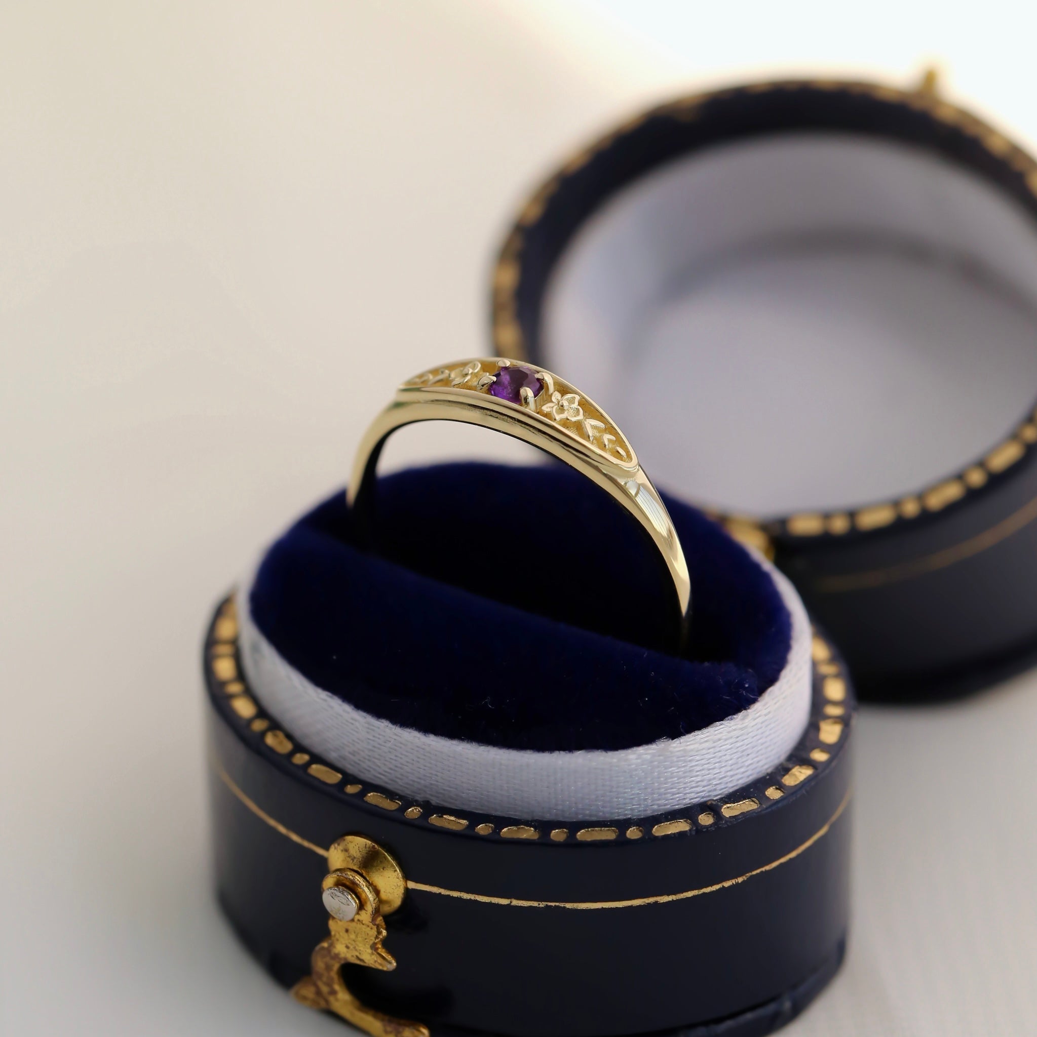Ring Feb February birth ring – TED&MAG JEWELRY STUDIO
