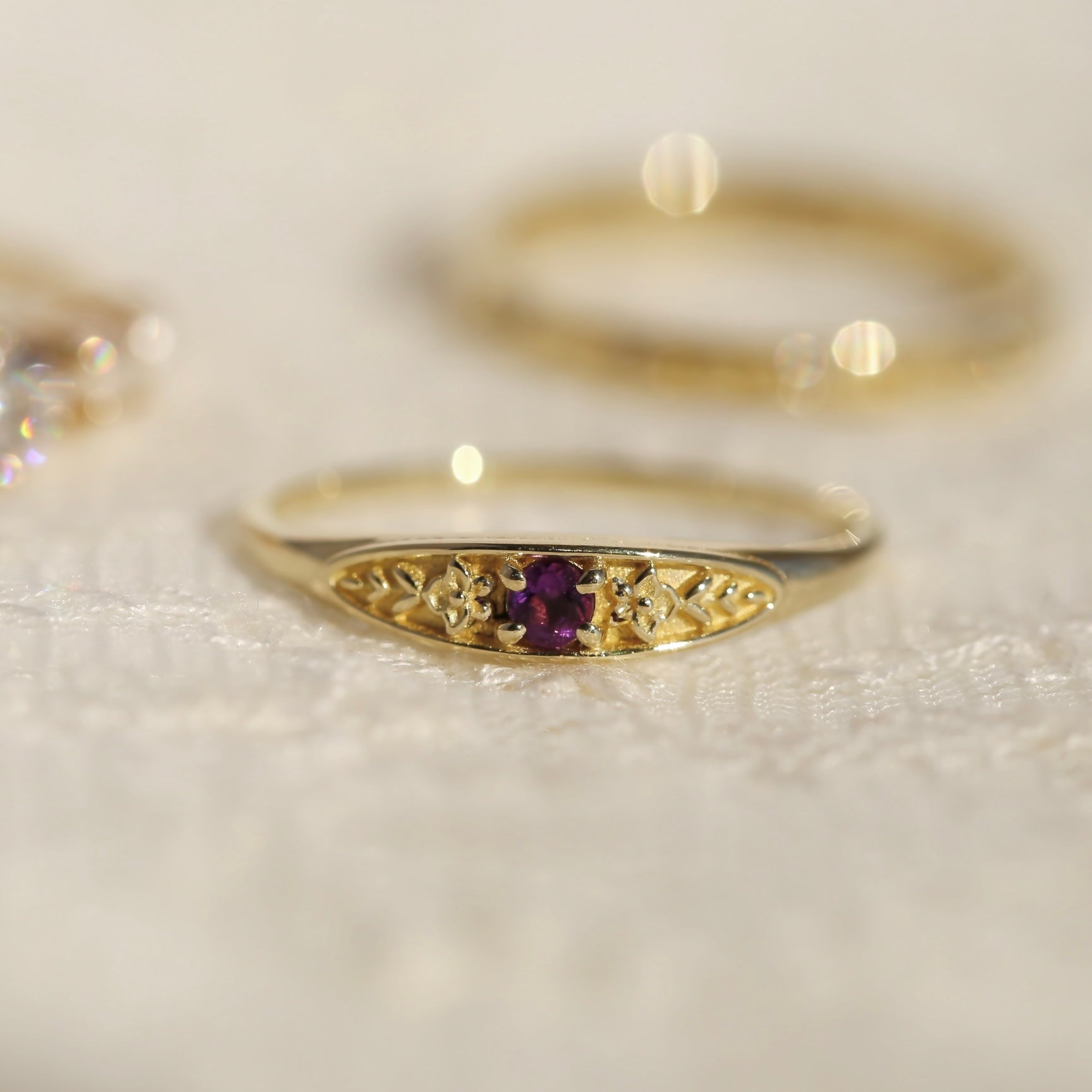 Ring Feb February birth ring – TED&MAG JEWELRY STUDIO